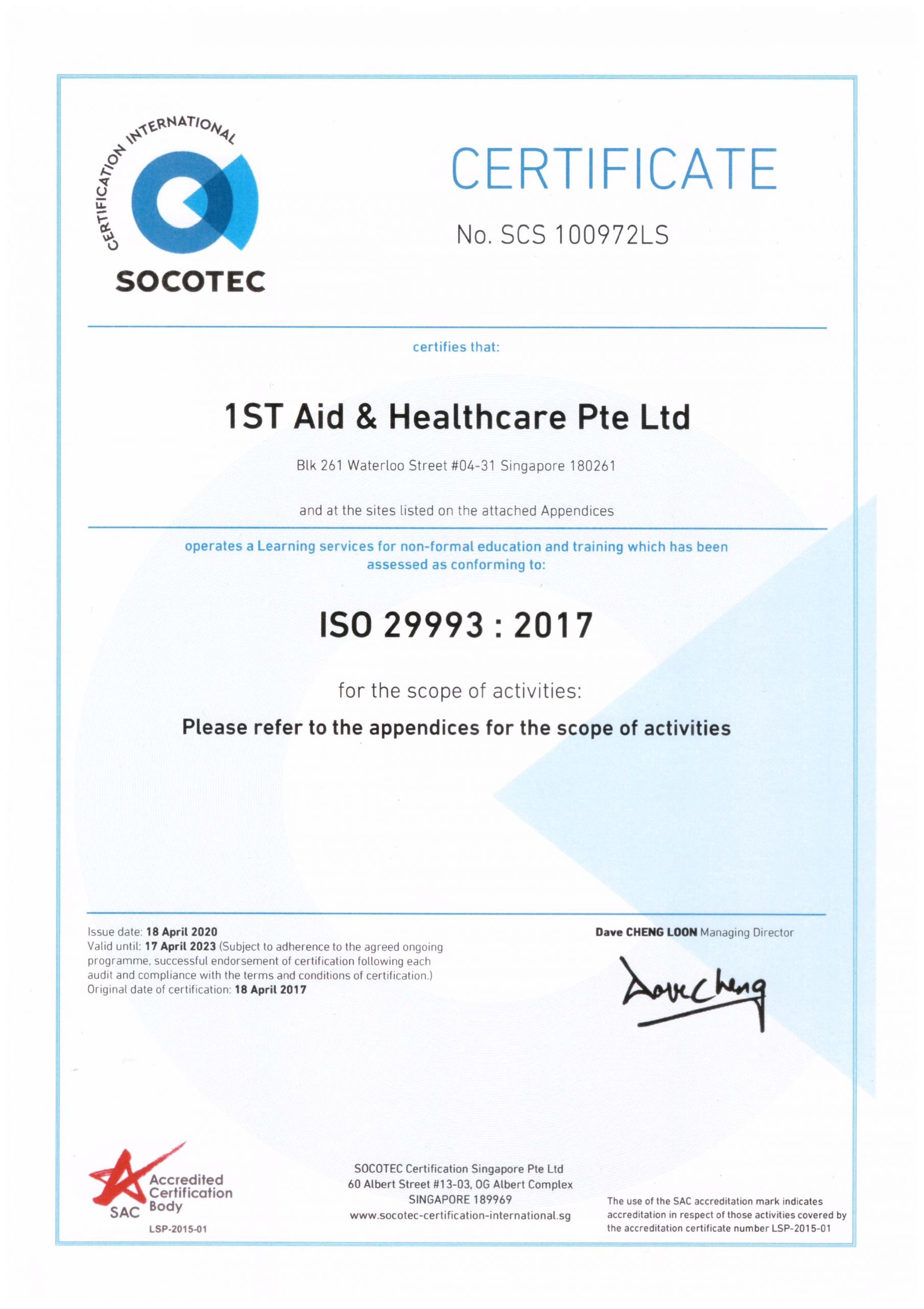 1ST Aid Healthcare 88221128 _ OFA ISO 29993